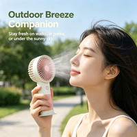 Mini Ventilador de Mano 2 en 1, Soporte para Teléfono de Escritorio, Recargable por USB, 3 Velocidades, Silencioso, Verde, Rosa, Azul, Regalo de Verano