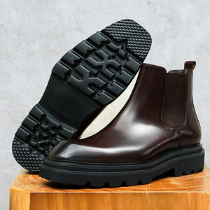 Genuine Leather Men's Original Custom Ankle <b>Boots</b> Oxford Style Winter Ready Suitable for Casual Walking Formal Shoes - Product Image 1