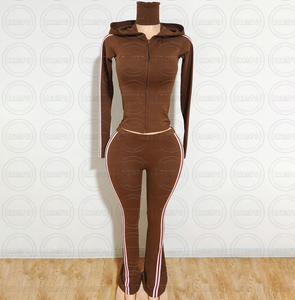 <span class=keywords><strong>Tuta</strong></span> <span class=keywords><strong>Sportiva</strong></span> con Logo Personalizzato e Strisce Laterali a Contrasto, Abbigliamento <span class=keywords><strong>Donna</strong></span> Y2K, Giacca con Zip e <span class=keywords><strong>Pantaloni</strong></span> a Vita Alta a Zampa d'Elefante, Set 2 Pezzi - Product Image 6