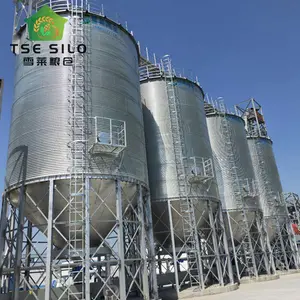 Silo inferior de tolva de acero de soja de trigo galvanizado impermeable