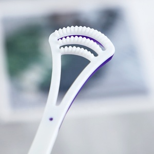 Factory Supply Cheap Soft Silicone/Plastic <strong>Rubber</strong> <strong>Tongue</strong> Brush Scraper <strong>Cleaner</strong> Eco-Friendly Reusable - Product Image 4