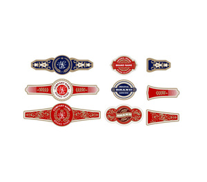 Thiết Kế Chuyên Nghiệp <span class=keywords><strong>Embossed</strong></span> Hot <span class=keywords><strong>Foil</strong></span> Cigar Bands Nhãn Cho Bao Bì Xì Gà - Product Image 2