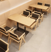 Meubles de cuisine d'hôtel modernes en bois de haute qualité OEM ODM, ensemble de tables et chaises de salle à manger commerciale pour restaurant avec tiroir