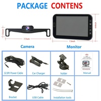 RV filaire numérique 7 pouces IPS AHD caméra de recul système de stationnement moniteur touche tactile pour Bus remorque camping-car