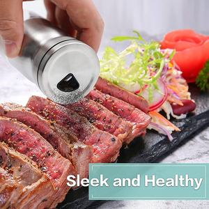 Ensemble salière et poivrière en acier inoxydable avec logo personnalisé contenant alimentaire distributeur d'épices pot pour le stockage échantillon gratuit - Product Image 6