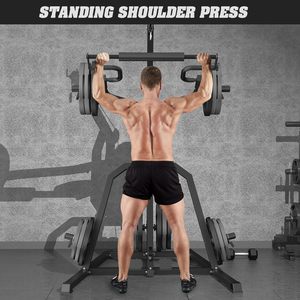 Gym Power <b>Rack</b> Squat <b>Rack</b> Lever Gym with LAT Low Row System Home Gym System Workout Station 2:1 Ratio (Without Weight <b>Plates</b>) - Product Image 5