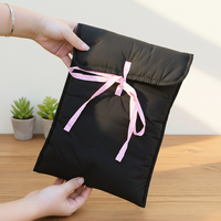 Sac pour ordinateur portable plat RR 11-13 pouces, adorable sac pour ordinateur portable moelleux et doux avec nœud papillon, sac pour ordinateur portable avec ruban doux, housse de protection pour ordinateur portable