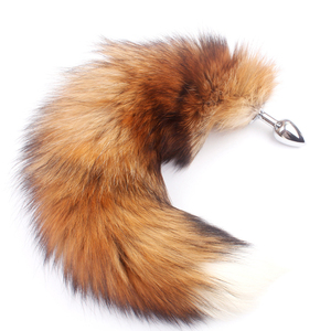 Tapón <span class=keywords><strong>Anal</strong></span> de Acero con Cola de Zorro, Juguete Sexual <span class=keywords><strong>Anal</strong></span> con Cola de Zorro Roja Grande - Product Image 6