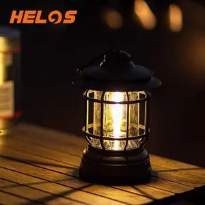 Lámpara LED para acampar, farol portátil clásico tradicional, resistente al agua