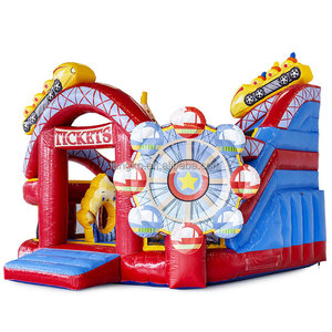 Château Gonflable avec Toboggan, <span class=keywords><strong>Parc</strong></span> Gonflable pour Enfants - Product Image 1