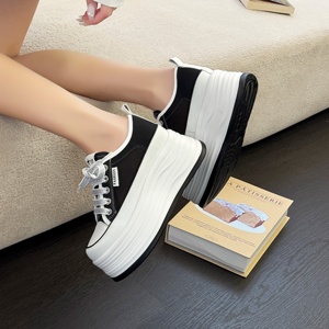 <span class=keywords><strong>Sneakers</strong></span> bianche tacco alto traspirante maglia scarpe estive da <span class=keywords><strong>donna</strong></span> <span class=keywords><strong>con</strong></span> plateau bianco tacco alto scarpe Sole spesse per le donne - Product Image 6