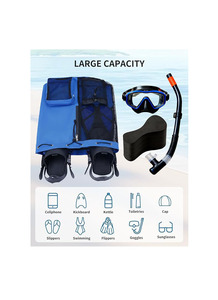 Bolsa de natación de malla, mochila de playa con cordón |   Bolsillo Impermeable, Correas Ajustables, para Snorkel, Gimnasio, Piscina, Crucero, Campamento, Parque Acuático - Product Image 4