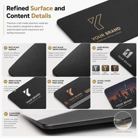 Cartes de visite professionnelles en métal noir mat brillant gravées, cadeaux d'entreprise exécutifs, qualité supérieure, résistantes à la flexion et à l'eau, en gros