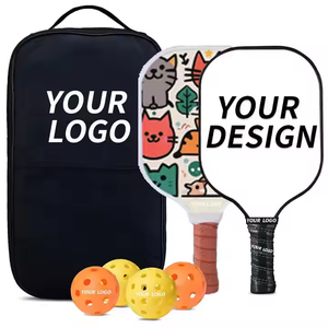 Más Popular ODM Pickleball Paddle Durable fibra de carbono T700 portátil 14mm grueso sonrisa agujero marca de agua 16mm entretenimiento - Product Image 1