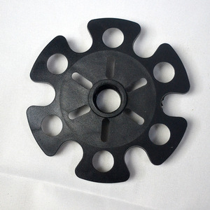 Protège-pieds en caoutchouc noir pour bâtons de randonnée, motif flocon de neige, pour accessoires de randonnée en plein air - Product Image 1
