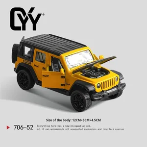 Modèle miniature en métal moulé sous pression <span class=keywords><strong>1</strong></span>:36 pour Wrangler, avec effets sonores et lumineux, véhicule tout-terrain à recul, portes décoratives ouvrables, jouet pour garçons et collectionneurs - Product Image 4