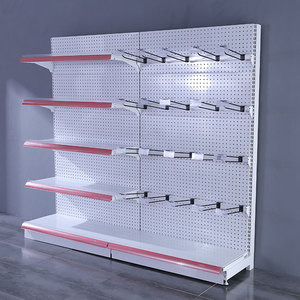 Estantería Metálica Personalizable para Supermercados, Estantería de Góndola Resistente para Tiendas de Comestibles, Respaldo Ajustable, Rápida Instalación - Product Image 2