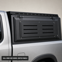 Auvent de camionnette en aluminium à profil bas, toit rigide plat avec panneaux Molle, rails de toit, étanche pour Hilux Double Cabine OEM