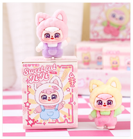 Vente en gros personnalisé mini mignon dessin animé flocage doux chat animaux figure mystère boîtes aveugles haut à la mode jouets enfants cadeau fabricants