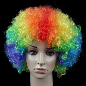 Parrucca colorata per Costume <span class=keywords><strong>da</strong></span> Clown-<span class=keywords><strong>accessori</strong></span> per Costume parrucca Afro Clown multicolore - Product Image 4