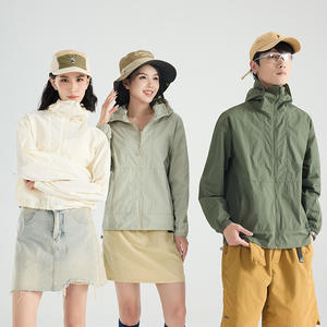 Chaqueta de seda de verano para hombre y mujer, diseño de hielo fino, cuello levantado, transpirable, Anti-UV, protección solar, Color sólido, ajuste holgado, nailon - Product Image 3