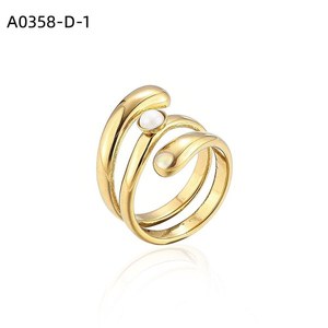 Anillo de Moda con PIEDRA NATURAL A0358 para Mujer, Joyería de Alta Calidad - Product Image 1