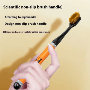 Vabessa שיניים ניקוי מברשות, מברשת שיניים יוקרתי עם זיפים רכים ניקוי עמוק כתום תיבת מתנה מברשת לשימוש ביתי - Product Image 2