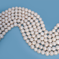 Perles de pomme de terre d'eau douce naturelles 9-10mm, blanches, qualité AAA, en vrac, pour la fabrication de bijoux, colliers et bracelets DIY, vente en gros usine