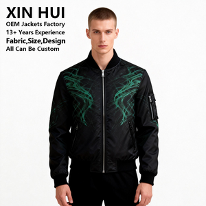 เสื้อแจ็คเก็ตบอมเบอร์สะท้อนแสงเรืองแสงในที่มืดสำหรับผู้ชาย สไตล์เทคแวร์ สตรีทแวร์ วินด์เบรกเกอร์ Y2K ไซเบอร์พังก์ ซิปเต็มตัว เสื้อแจ็คเก็ตเรืองแสง - Product Image 2