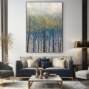 Art mural 3D contemporain, peinture à l'huile abstraite verticale colorée sur toile pour la décoration moderne de la maison et des galeries - Product Image 2