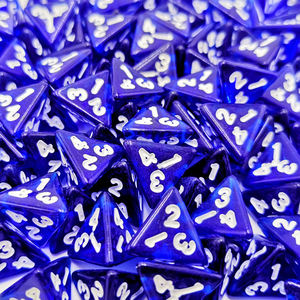 ลูกเต๋า D4ใสสีแดงขนาดเล็กลูกเต๋าหลายด้านสีแดงโปร่งแสงสำหรับเกมยา - Product Image 5