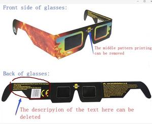 نظارات كسوف شمسية من الورق ISO & CE مخصصة من المصنع مع شعار لحماية العينين نظارات الكسوف من الورق المقوى - Product Image 4