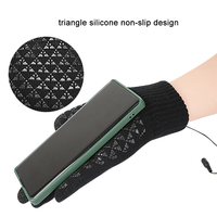 Chauffe-mains charge trésor chauffage écran tactile gants chauds en peluche grande taille contrôle de la température USB gant chauffant soins des mains