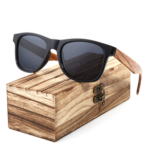 Лидер продаж 2022, стильные солнцезащитные очки с логотипом на заказ, солнцезащитные очки с пластиковой оправой и дужками из ореховой древесины - Product Image 5