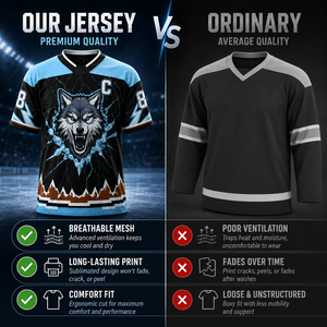 Professioneel op maat gemaakt ijshockeyshirt Volledige sublimatie Anti-fade Ademend Sneldrogend Teamspel Uniform Logo Nummer Naam Premium - Product Image 6