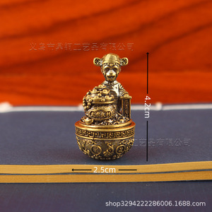 Figurine de singe Dingtong pour la bonne fortune, Bassin du trésor de Wukong, Table Bima Wen, Vente en gros d'objets du zodiaque - Product Image 5