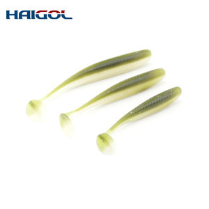 Calidad japonesa 9cm 10 unids/bolsa señuelo suave cebo de pesca de agua dulce PVC paleta Minnow señuelo de pesca con <span class=keywords><strong>sabor</strong></span> a sal - Product Image 2