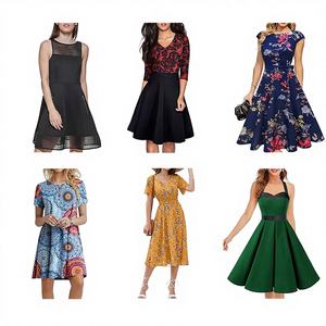 Stock en gros de robes longues d'occasion pour femmes adultes, en coton et polyester, en balles, de Guangdong, modèle QZ-0039, 100 000 pièces, prix réduit - Product Image 3