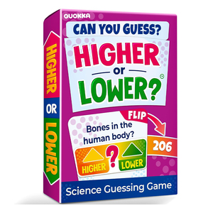 Gioco da Tavolo Scientifico Personalizzato QUOKKA - Carte da Gioco in Carta e PVC, Trivia Higher or Lower per Bambini 8-12 Anni e Adulti, Gioco per Famiglie, Vendita all'Ingrosso - Product Image 2