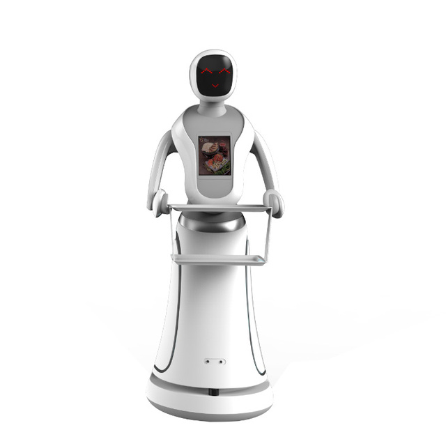 Smart AI Delivery Robot for Restaurants & Hotels Amy Alpha Auto Charging Robot