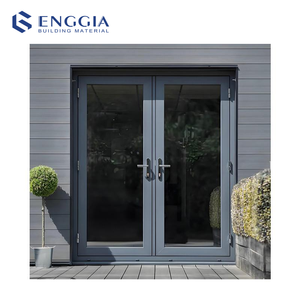 Casas Terraza residencial Patio Puerta de entrada frontal de aluminio Puertas francesas de vidrio Entrada Puerta abatible de aluminio - Product Image 1