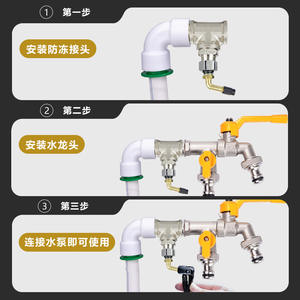 Connecteur bidirectionnel Tangke Home pour tuyau d'eau extérieur, coude de pompe pour dispositif antigel hivernal pour robinet d'eau domestique, connecteur nordique - Product Image 5