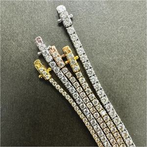 Бриллиантовый Теннисный браслет, 10 карат, 14 карат, 18 карат - Product Image 3