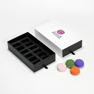 Boîtes à macarons de luxe à 6 ou 12 compartiments, logo personnalisé, boîte d'emballage en carton blanc pour pâtisserie, boîte à dessert - Product Image 4