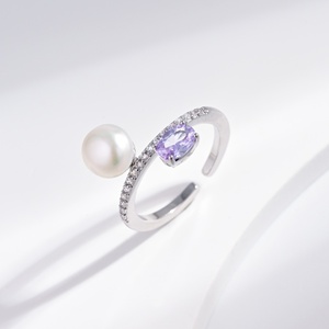 custom plata 925 sterling <b>silver</b> pearl zircon <b>ring</b> everyday wedding marquise <b>adjustable</b> green stone butterfly <b>rings</b> for girls - Product Image 1