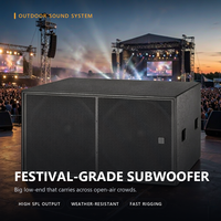 Cabinet Subwoofer Professionale Doppio da 18 Pollici 1200W RMS/4800W Picco 4 Ohm Alta Sensibilità 100dB PA Bass per Audio Live