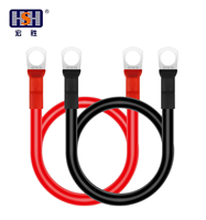 Câble de batterie basse tension 600V sur mesure 6 AWG 16mm² avec bornes annulaires SC16-10 en cuivre étamé flexible pour onduleur solaire, VR, marine et bateau