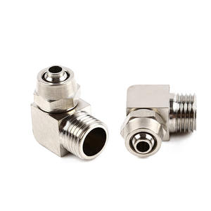 Écrou de verrouillage à connexion rapide en cuivre nickelé PL8-01 et raccord pneumatique à angle droit PL6-02 6-01 Pièces pneumatiques - Product Image 1