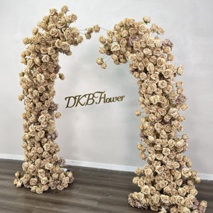 Dkb Phong Cách Mới Vòm Hoa Sắp Xếp Chất Lượng Cao Glod Rose Wedding Trái Tim Vòm Khung + Nhân Tạo Hoa Vòng Hoa - Product Image 4
