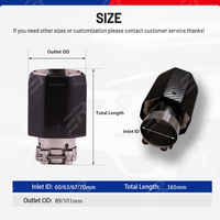 Embouts d'échappement en fibre de carbone octogonaux ER Performance Premium, amélioration universelle pour tuyau d'échappement de voiture, silencieux, embout de pot d'échappement